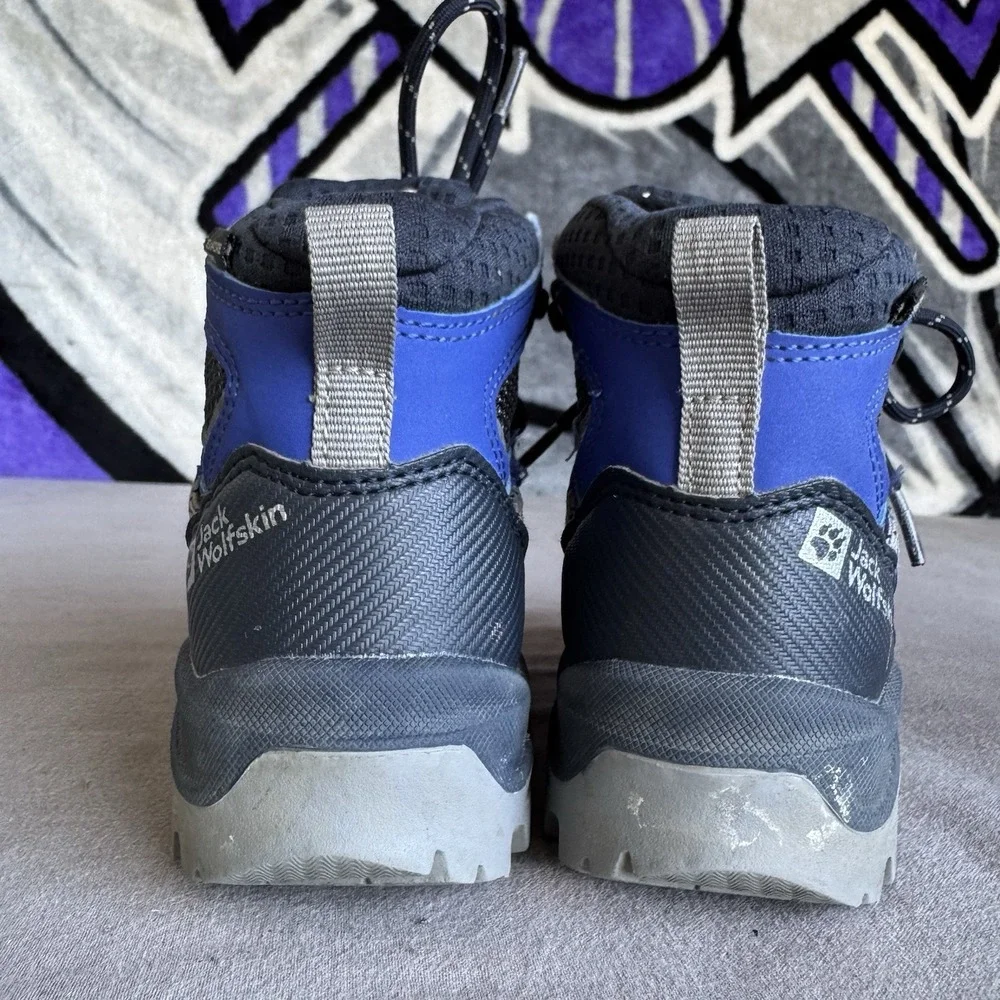 Size 9c - Jack Wolfskin Kids Woodland Texapore Mid Rise Waterproof Walking Boots